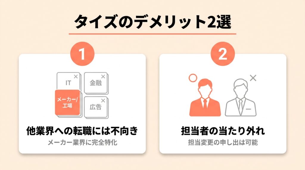 タイズ_デメリット2つ